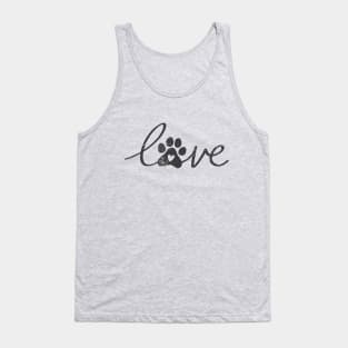 Love Paw Print Distressed © GraphicLoveShop Tank Top